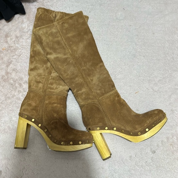 Veronica Beard Shoes - Veronica beard tan suede stud boots